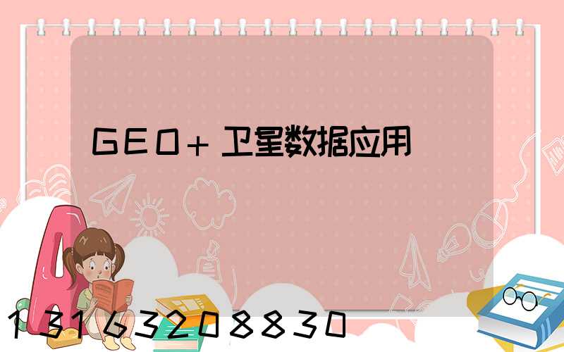 GEO+卫星数据应用