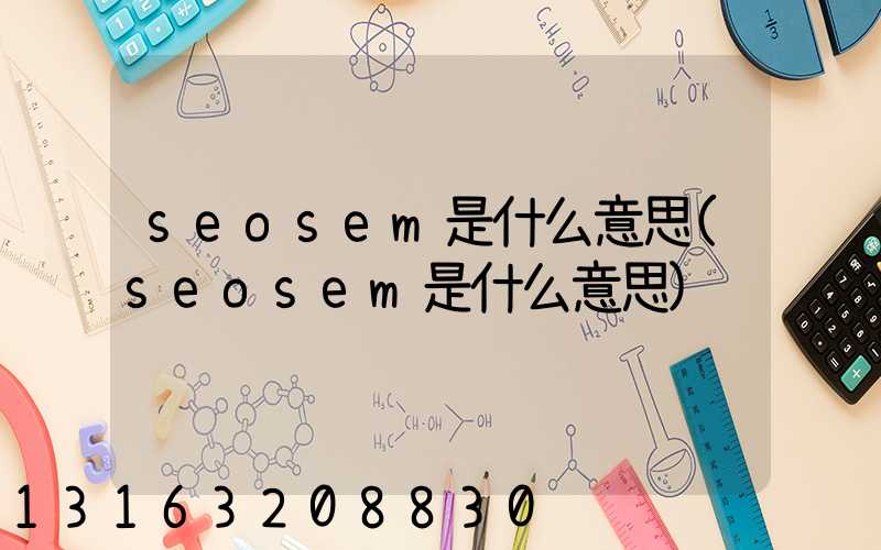 seosem是什么意思(seosem是什么意思)