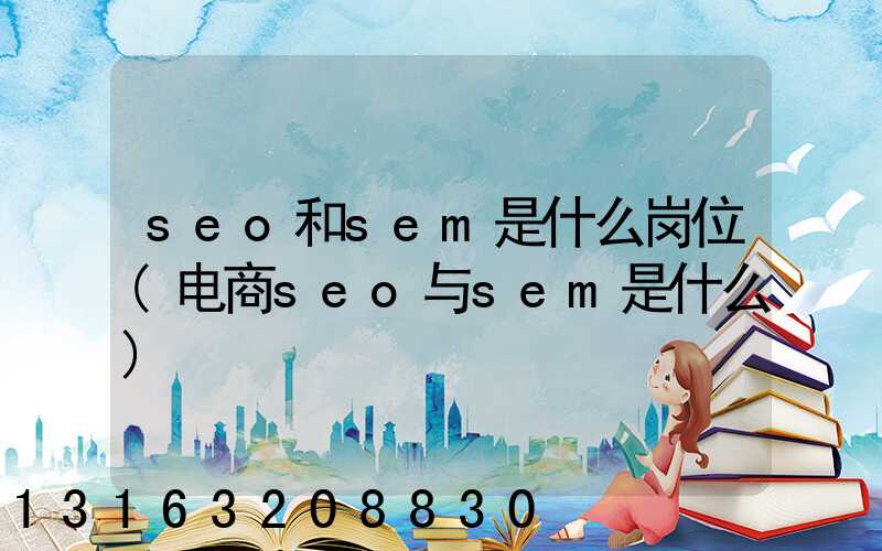seo和sem是什么岗位(电商seo与sem是什么)