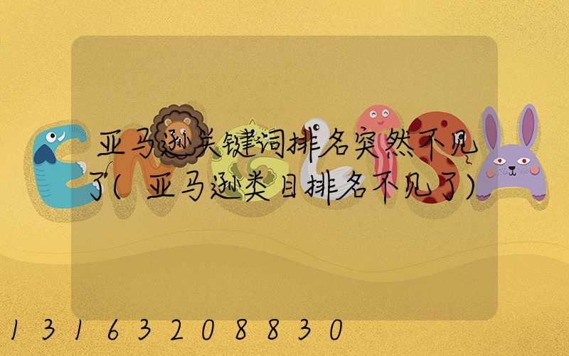 亚马逊关键词排名突然不见了(亚马逊类目排名不见了)