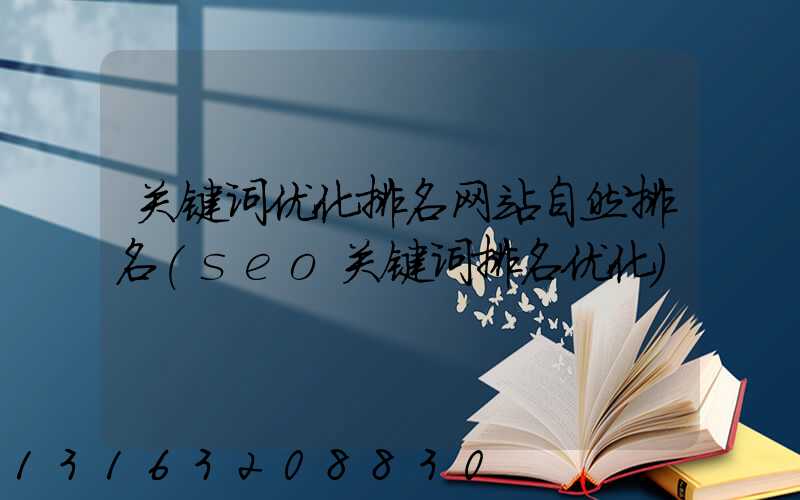 关键词优化排名网站自然排名(seo关键词排名优化)
