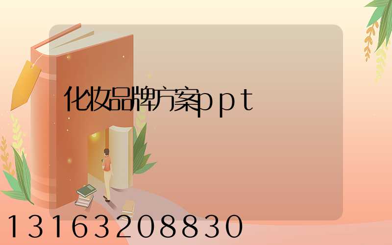化妆品牌方案ppt