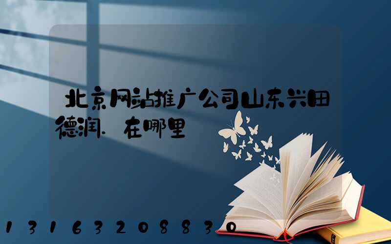 北京网站推广公司山东兴田德润.在哪里