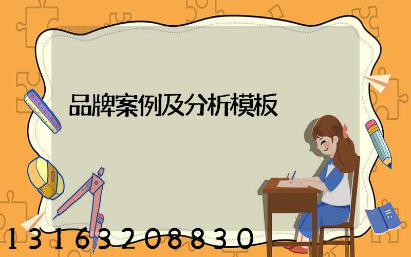 品牌案例及分析模板