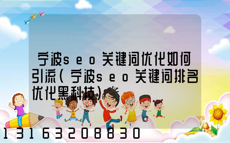 宁波seo关键词优化如何引流(宁波seo关键词排名优化黑科技)