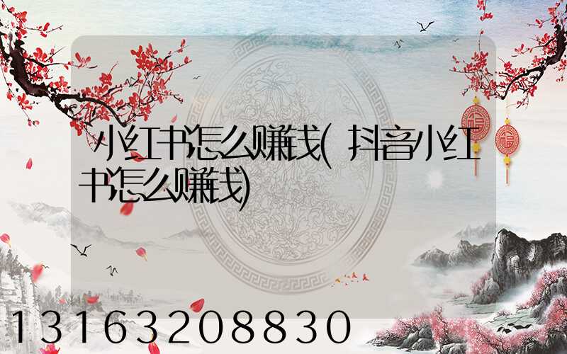 小红书怎么赚钱(抖音小红书怎么赚钱)