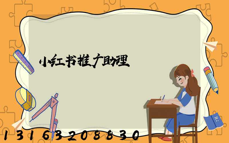 小红书推广助理