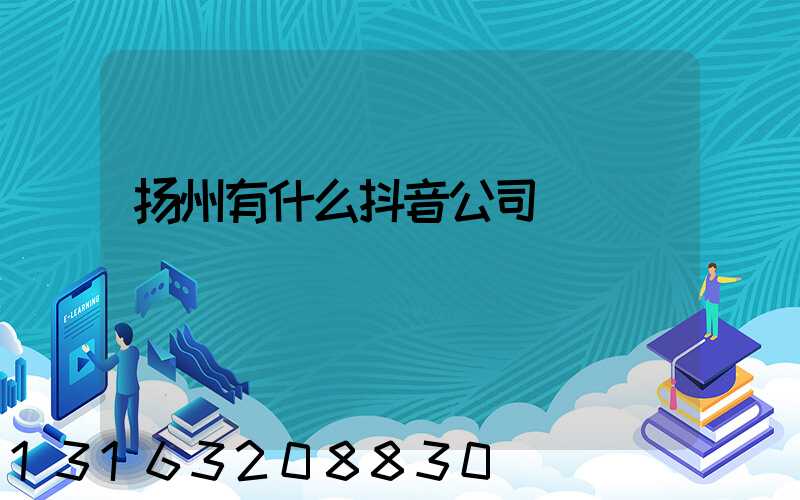 扬州有什么抖音公司