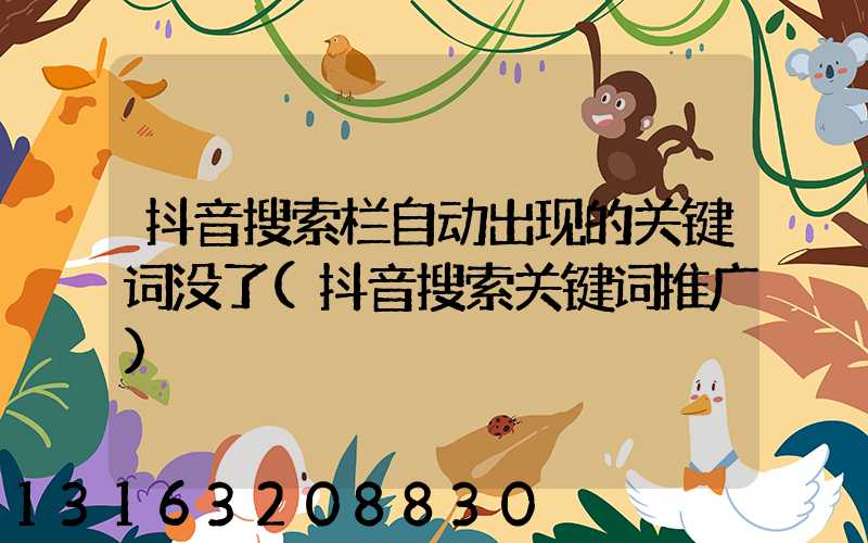 抖音搜索栏自动出现的关键词没了(抖音搜索关键词推广)