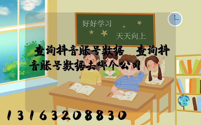 查询抖音账号数据(查询抖音账号数据去哪个公司)