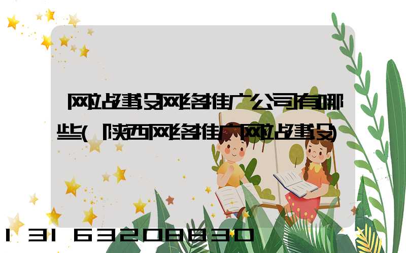 网站建设网络推广公司有哪些(陕西网络推广网站建设)