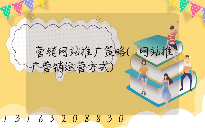 营销网站推广策略(网站推广营销运营方式)
