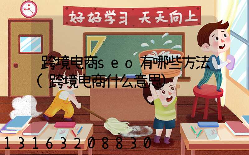 跨境电商seo有哪些方法(跨境电商什么意思)